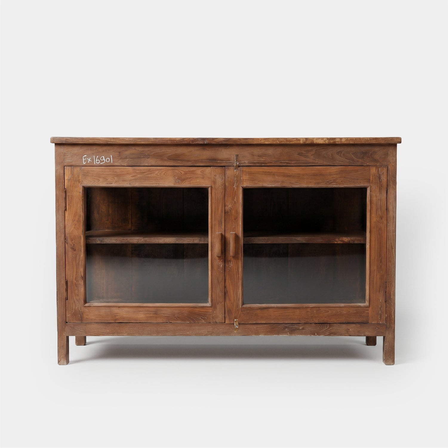 Vitrina 2 Puertas Madera y Vidrio #1