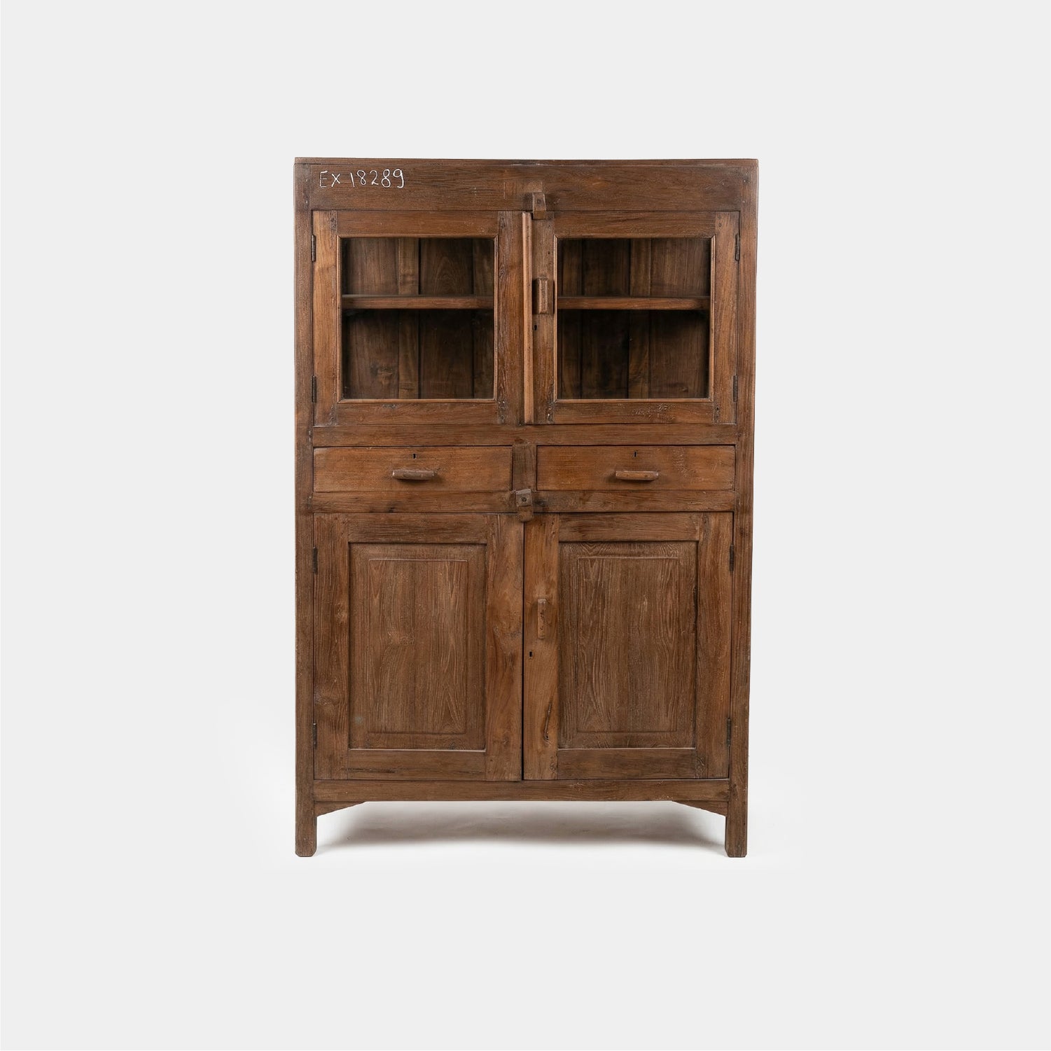 Vitrina 4 puertas madera y vidrio #2