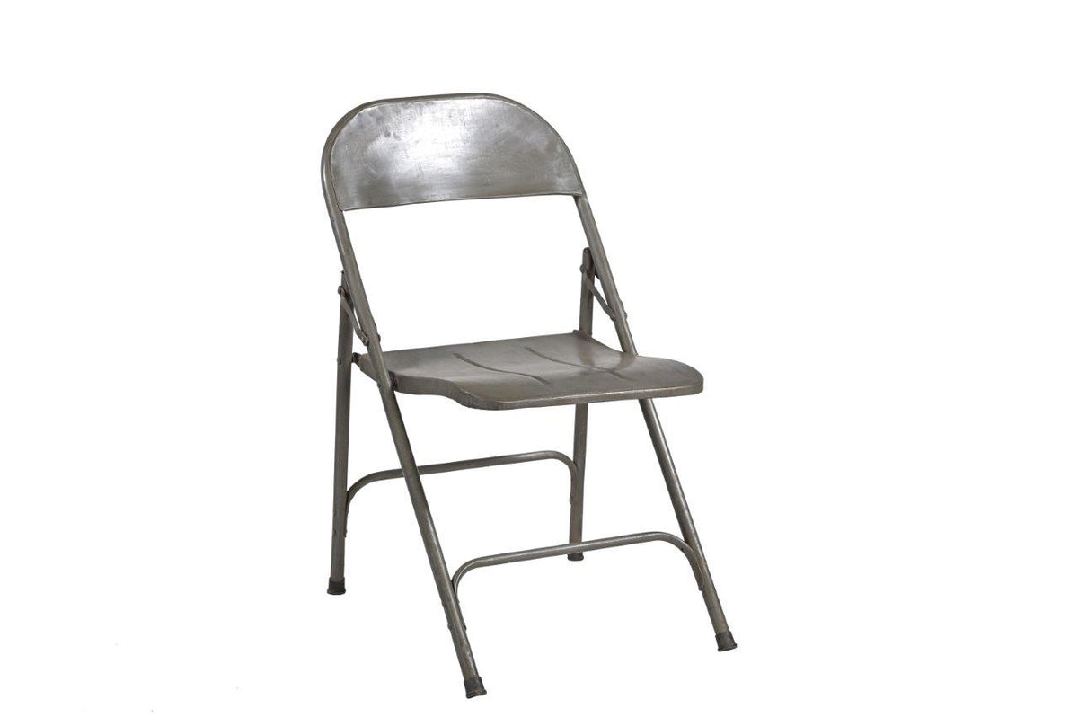 Silla Plegable Metal Gris