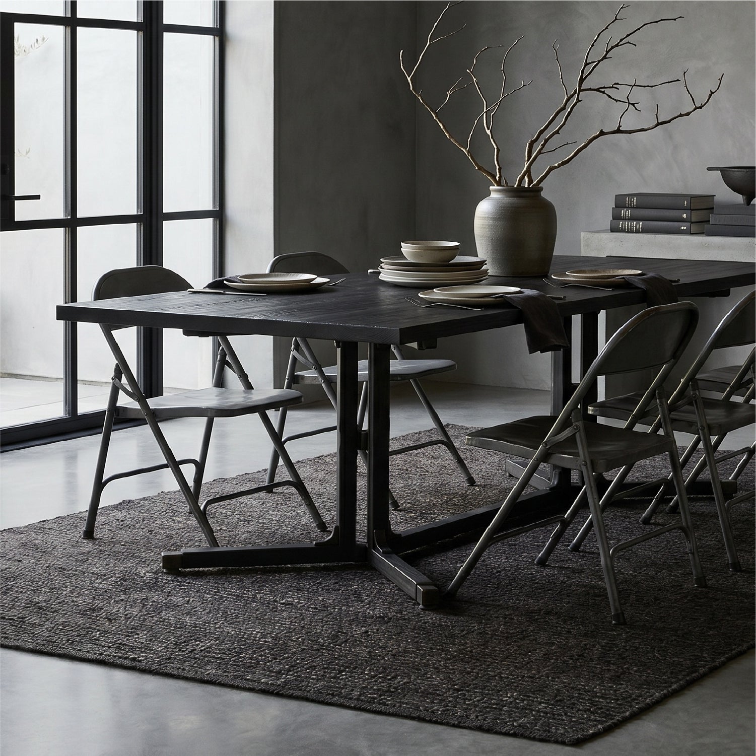 Silla Plegable Metal Gris