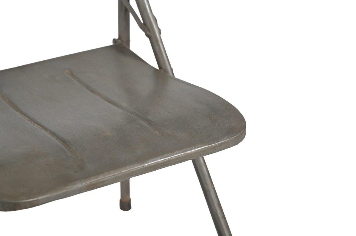 Silla Plegable Metal Gris