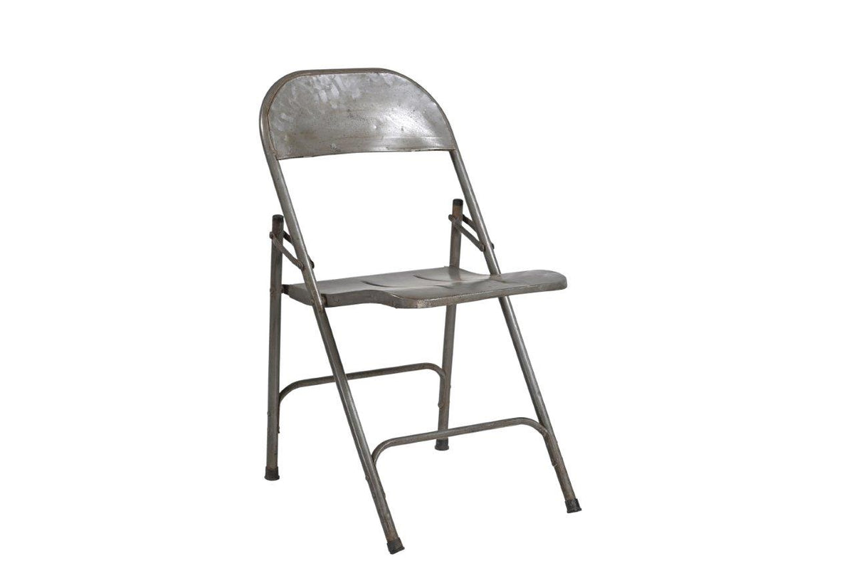 Silla Plegable Metal Gris
