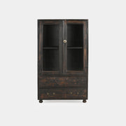 Vitrina 2 Puertas 2 Cajones Madera