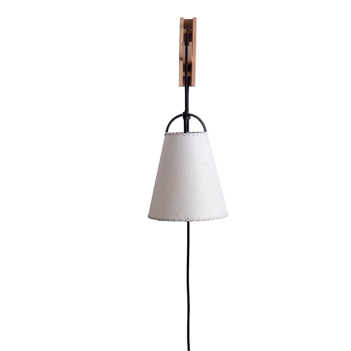 Apliqué Cencerro Negro Pergamino S - Madera