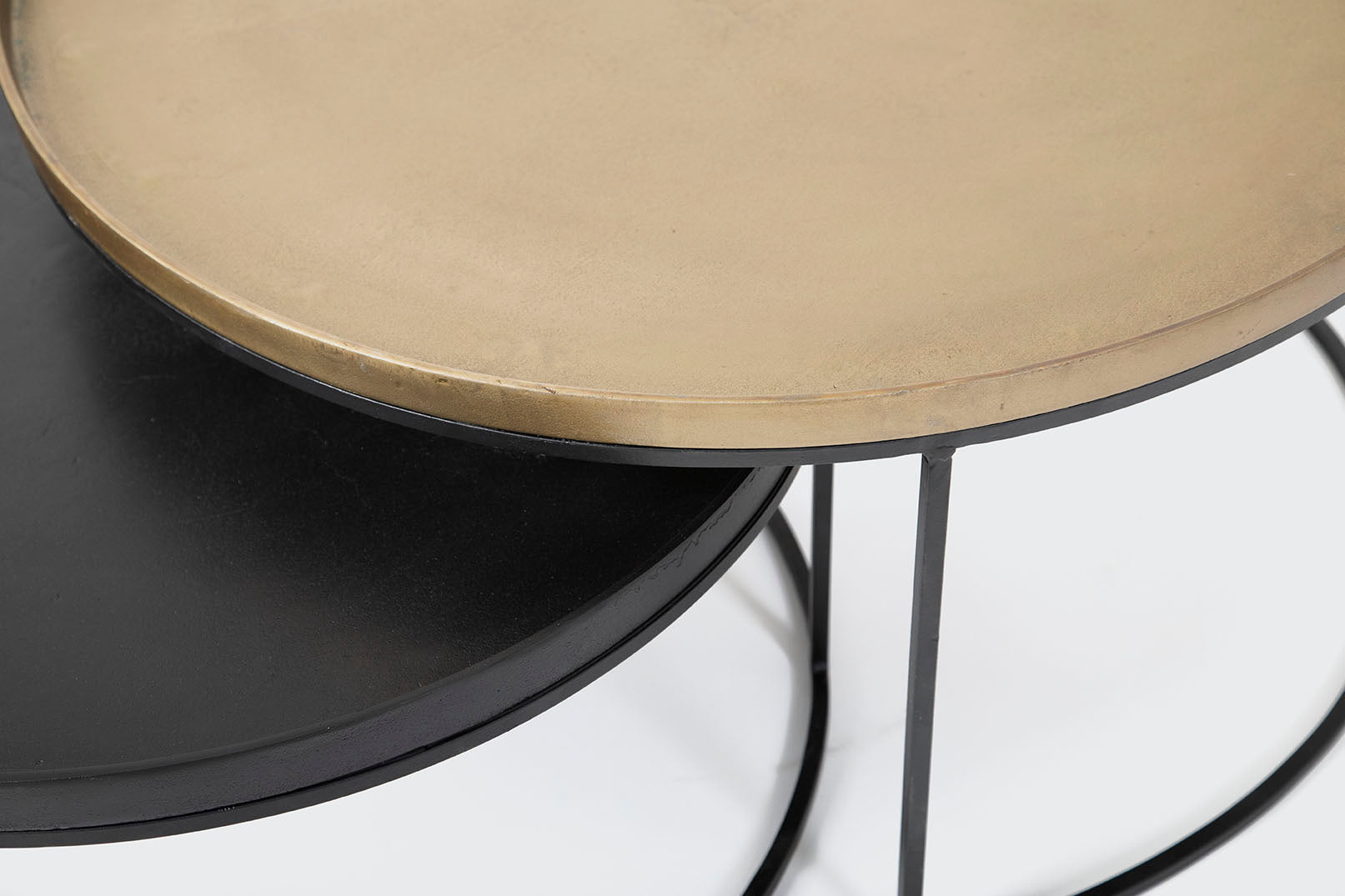 Mesa Centro Duncan Circular Doble Brass