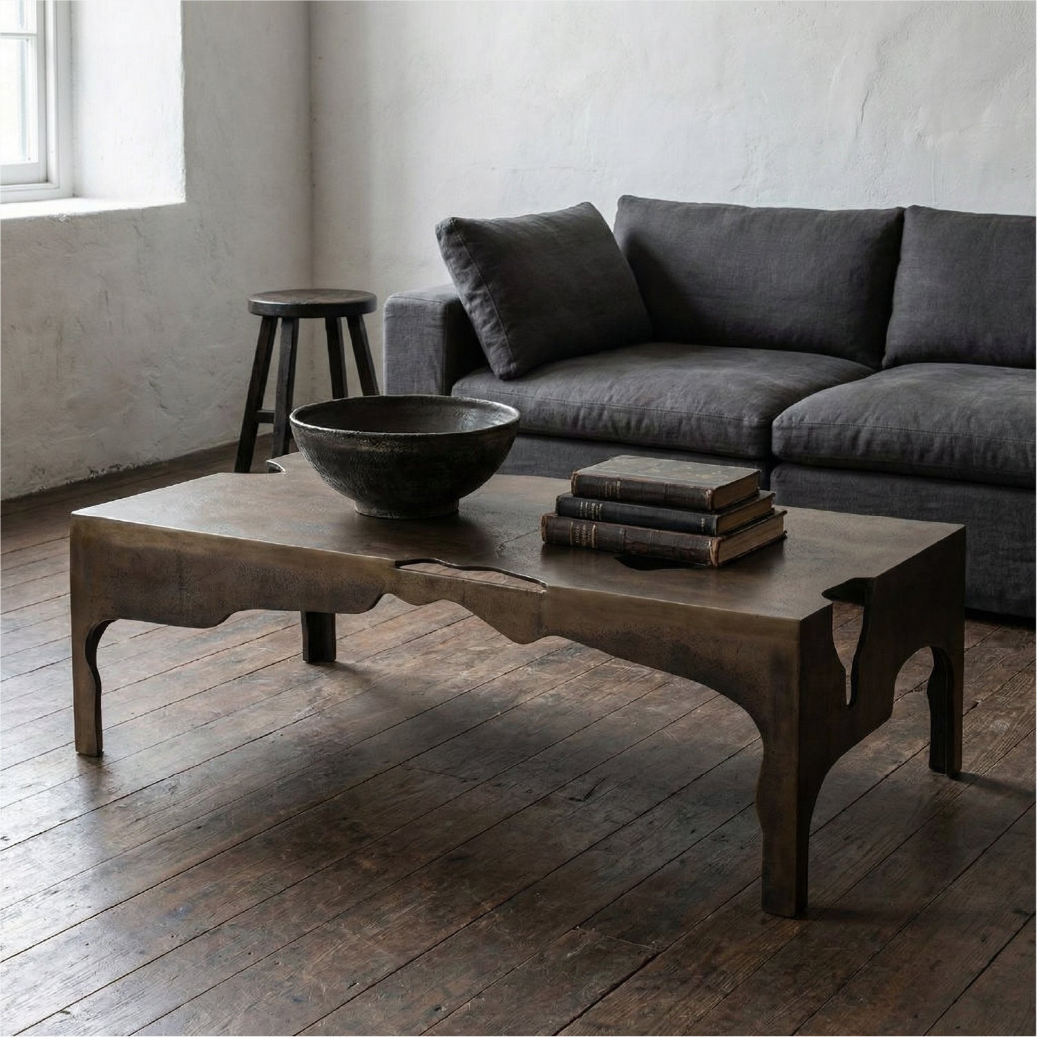 Mesa Centro Algora 2 Brass Antique