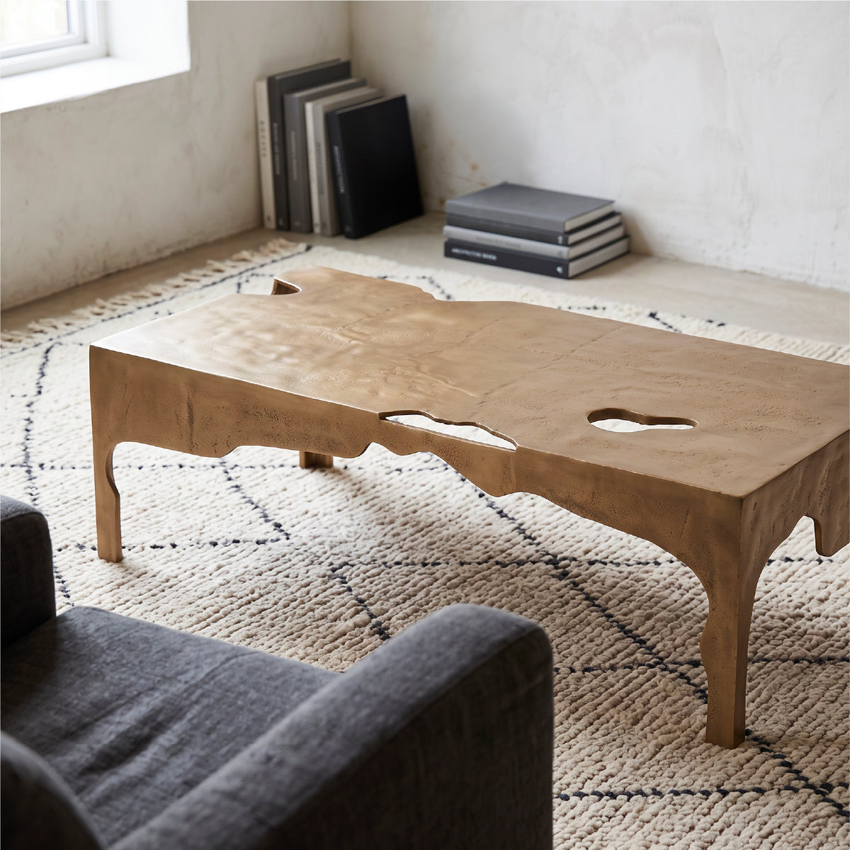 Mesa Centro Algora 2 Brass Antique