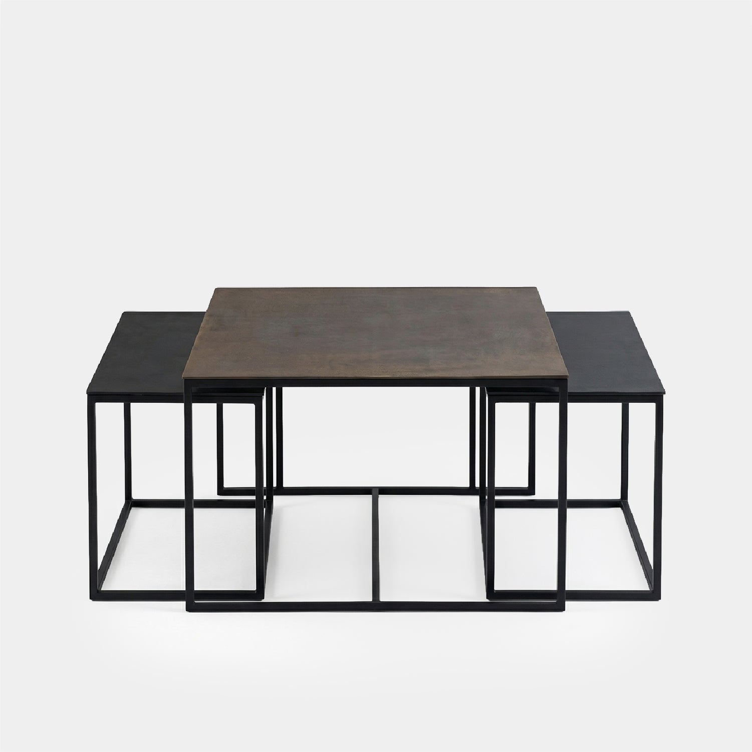 Mesa Centro Reid Trio Brass Antique