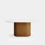 Mesa Comedor Ciccio Blanco Y Canela