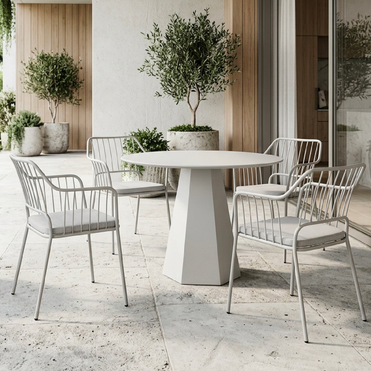 Mesa Comedor Terraza Delta Blanco 80