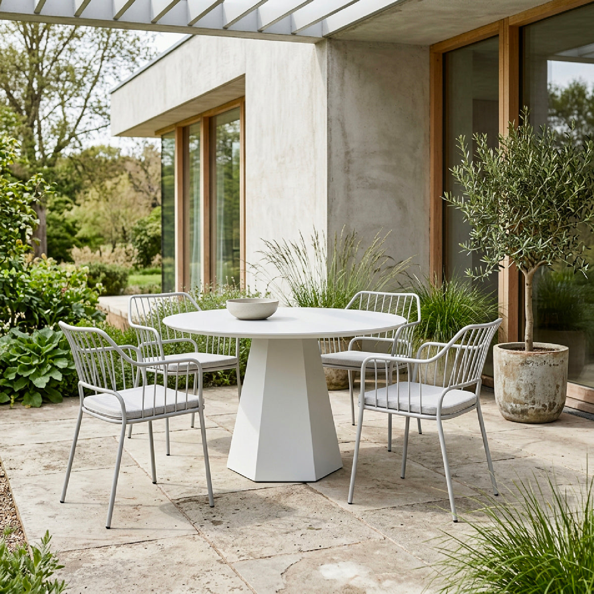 Mesa Comedor Terraza Delta Blanco 120