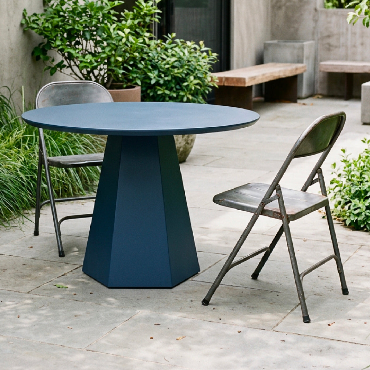 Mesa Comedor Terraza Delta Gris Oscuro 120