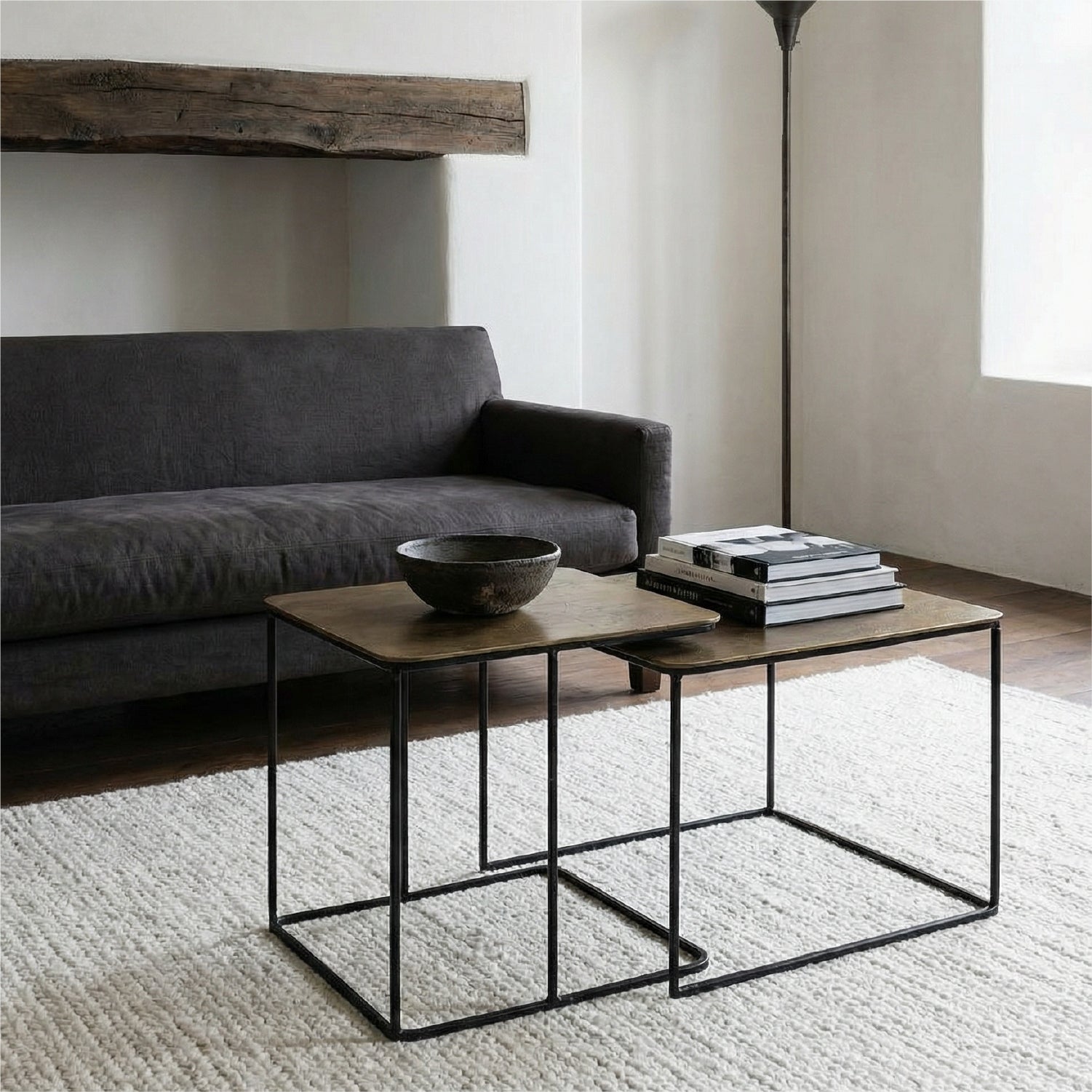 Mesa Lateral Jacobsen Cuadrada Doble