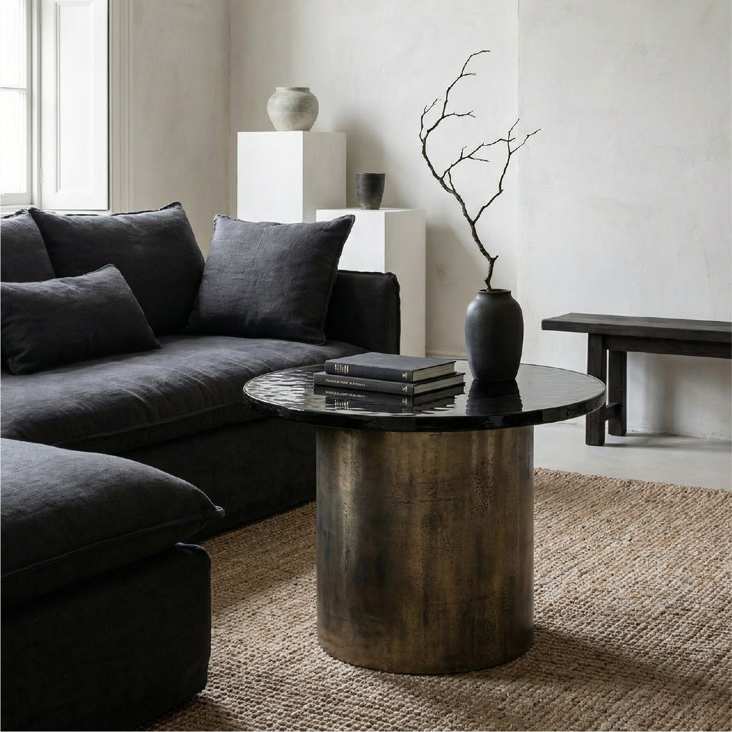 Mesa Lateral Macron Brass Antique