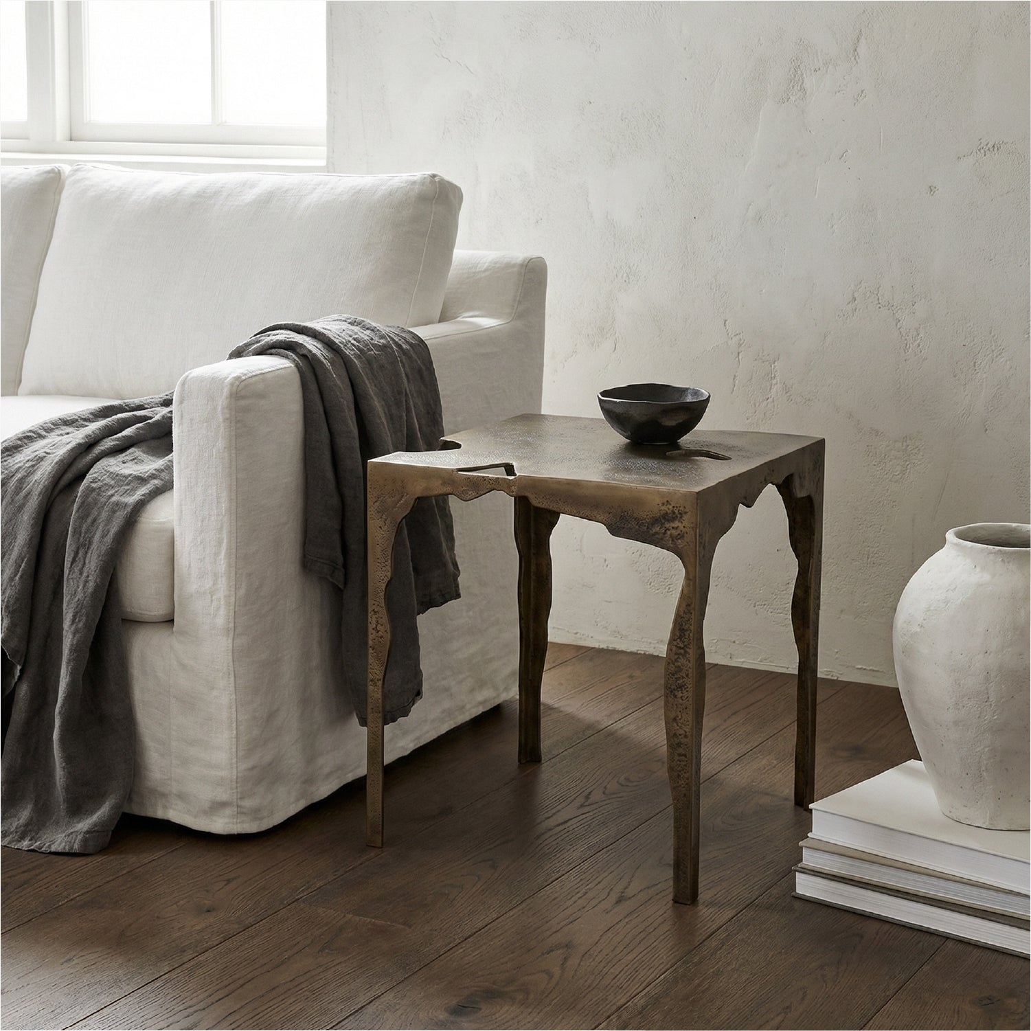 Mesa Lateral Algora Brass Antique
