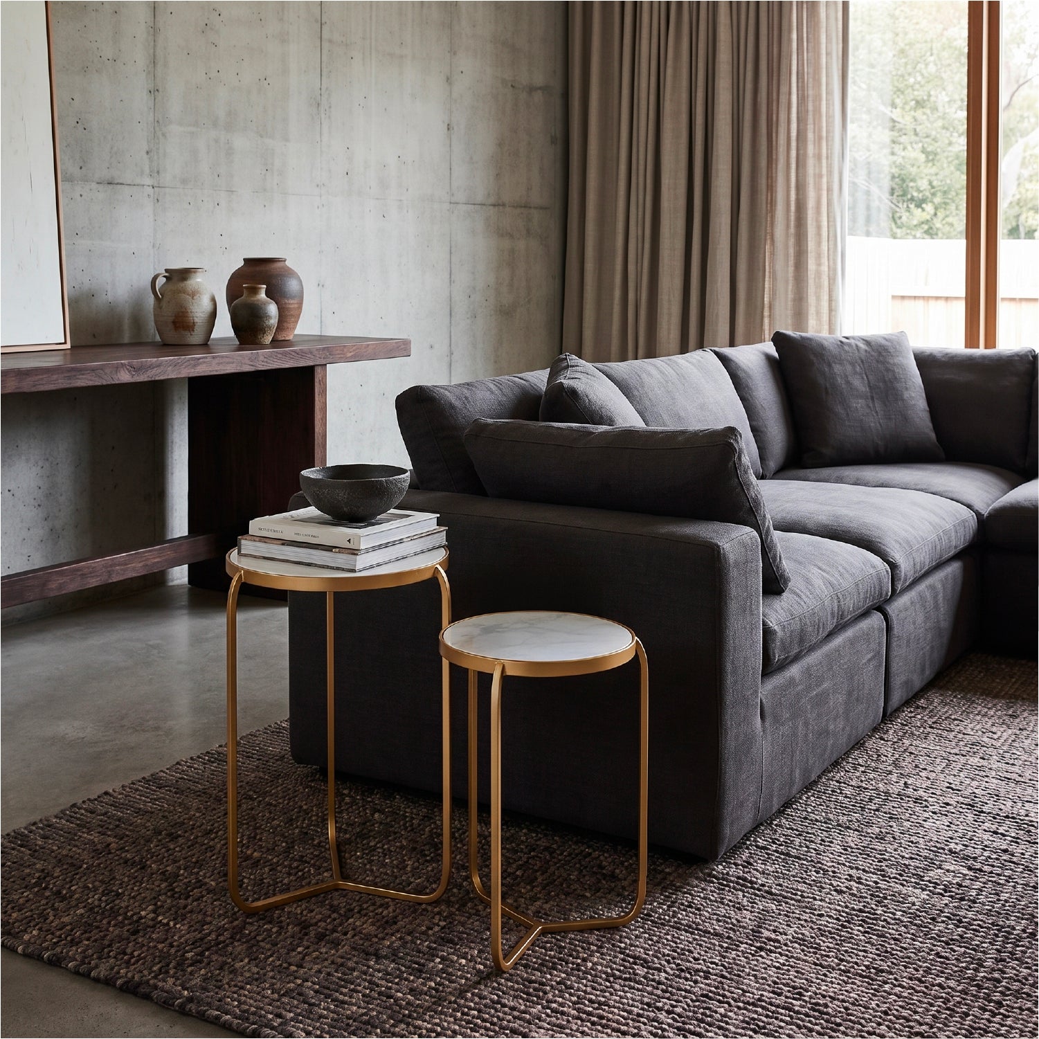 Mesa Lateral Budapest 2 Duo Brass