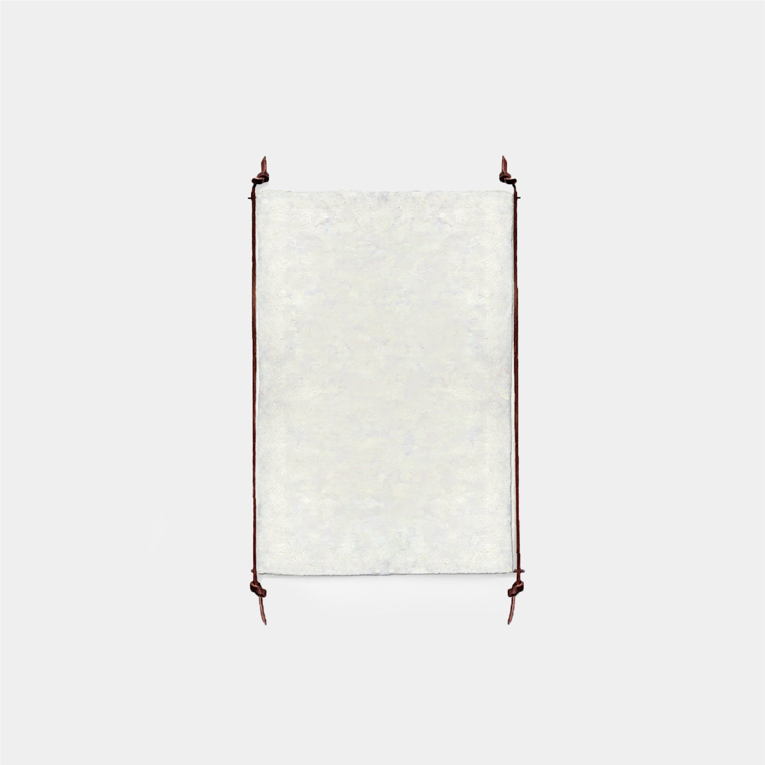 Soporte Paper Print Cuero y Acero Cafe