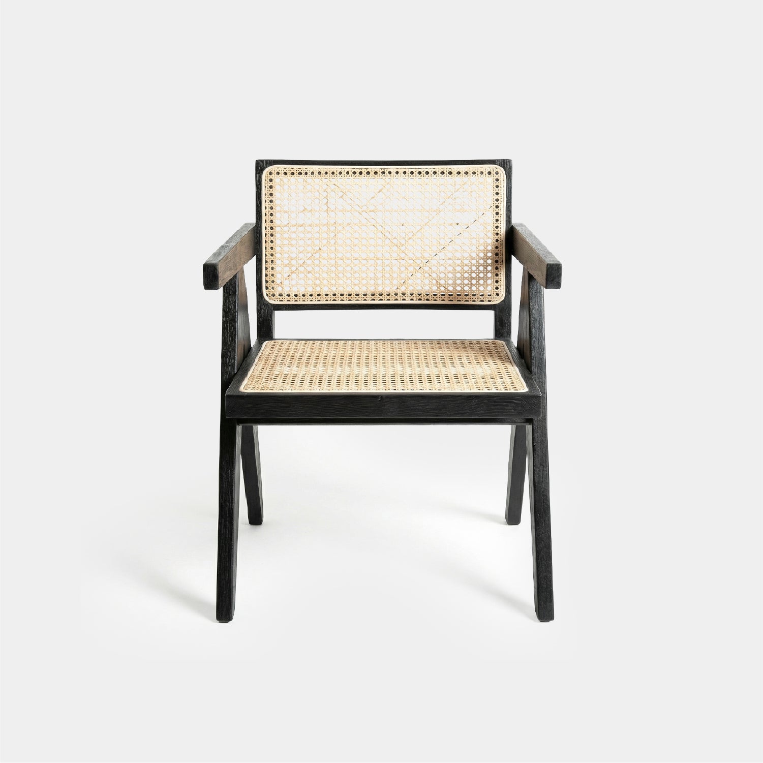 Sillon Pierre Oak Negro Natural Rattan