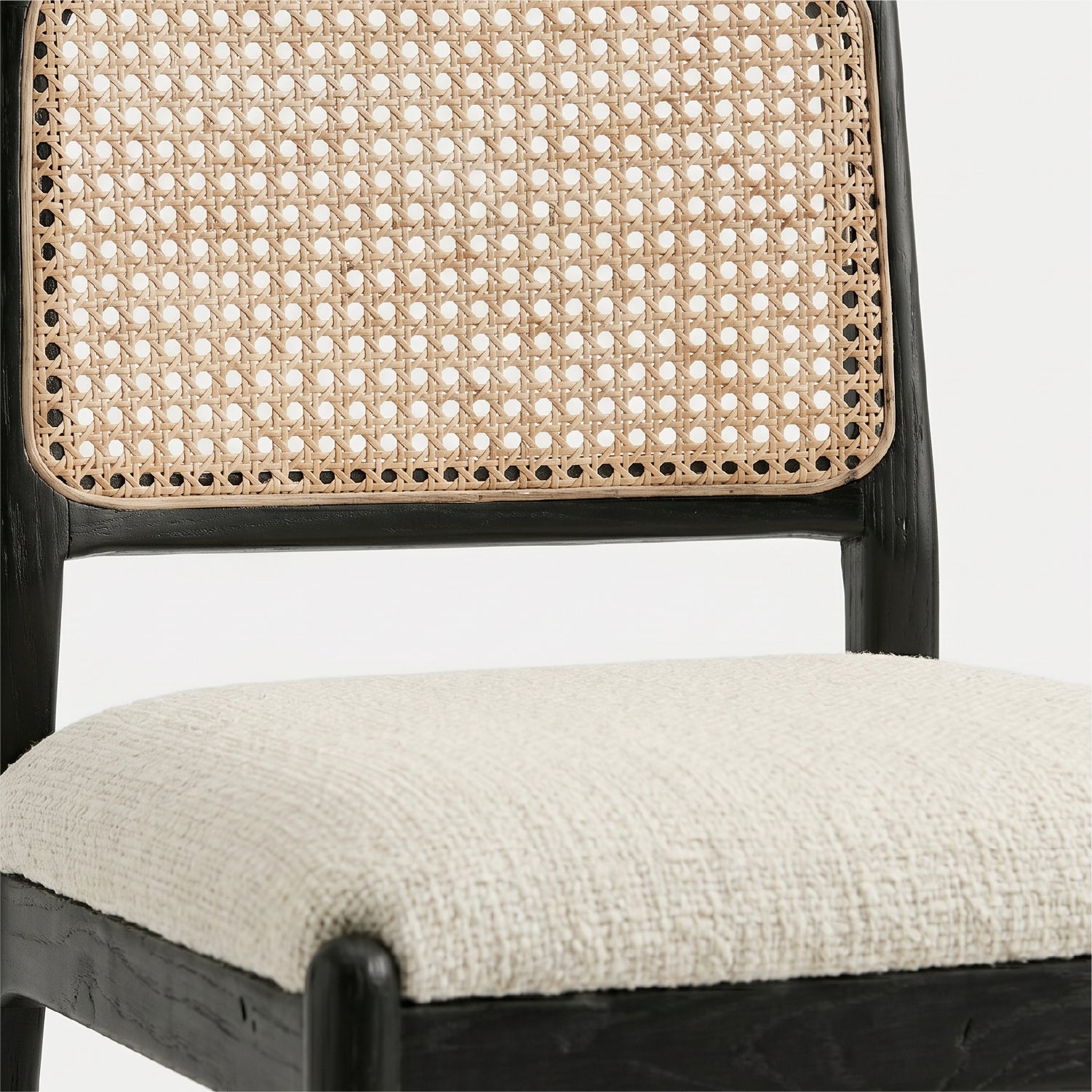 Silla Comedor Amelia Negro y Rattan