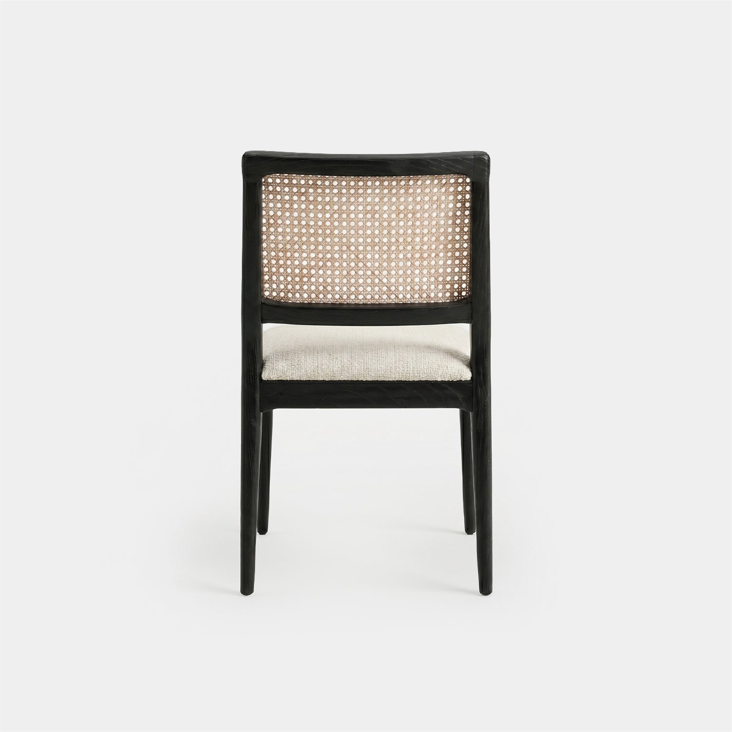 Silla Comedor Amelia Negro y Rattan