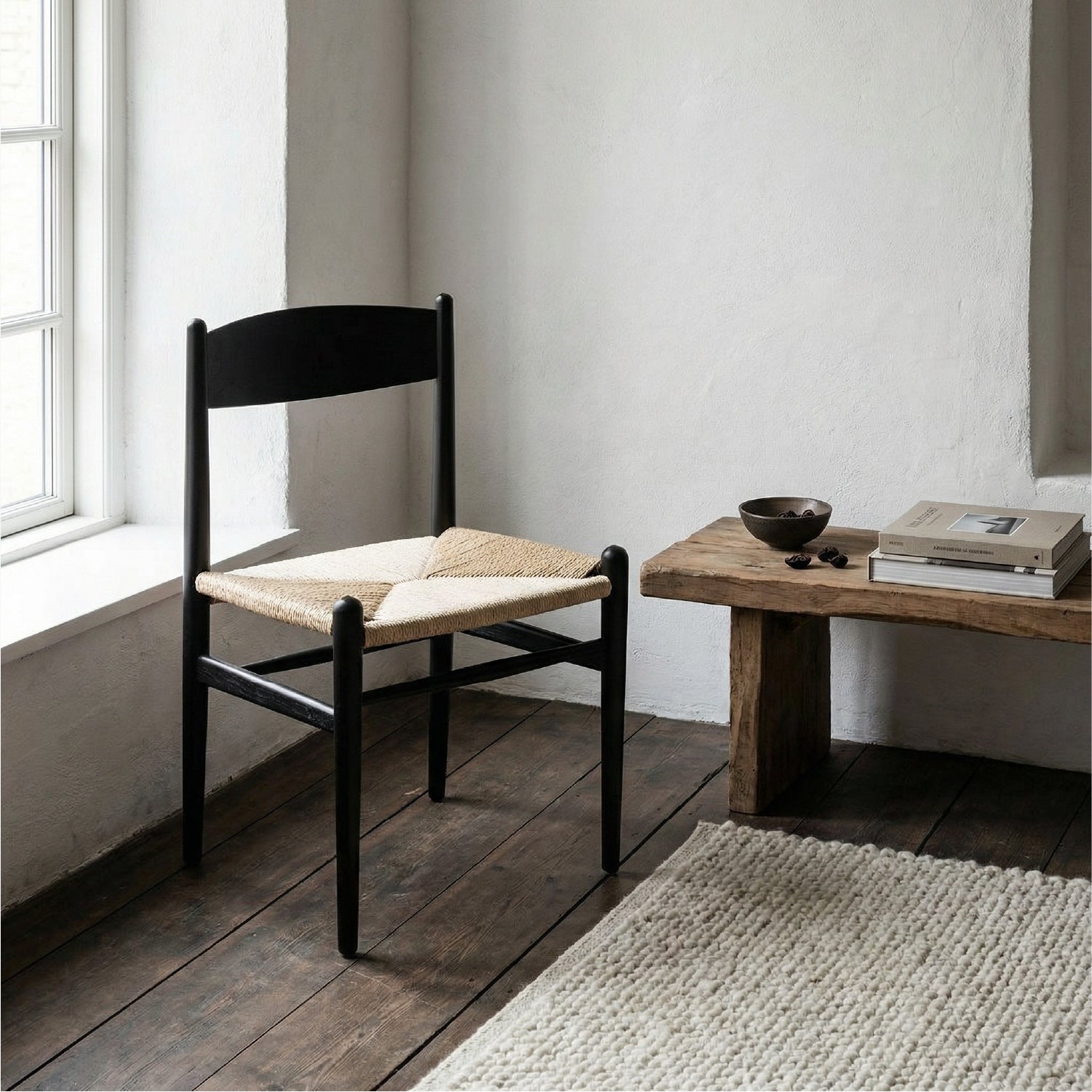 Silla Comedor Grand Cuerda Negra