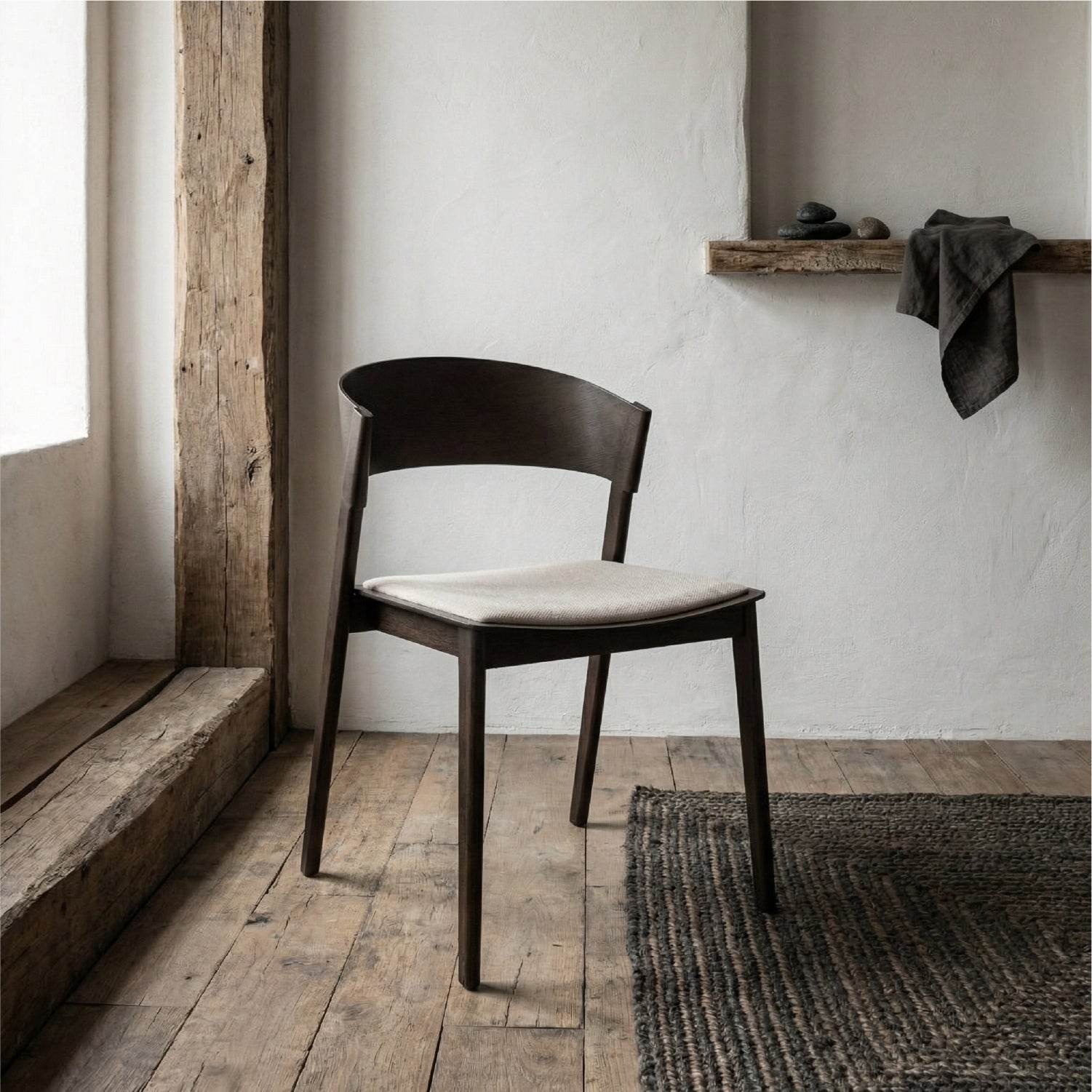 Silla Comedor Yates Tela Café