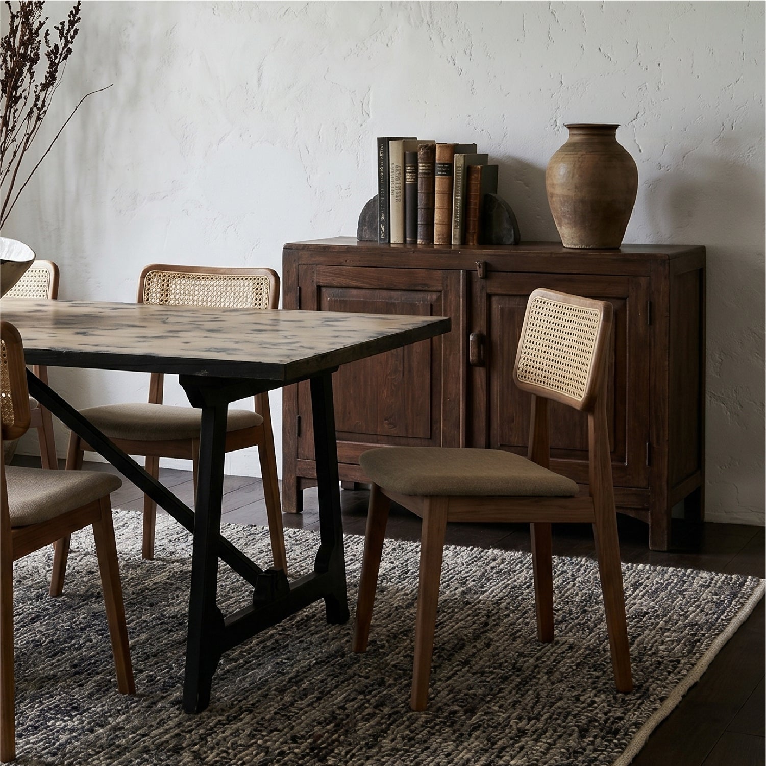 Silla Comedor Monte rattan beige