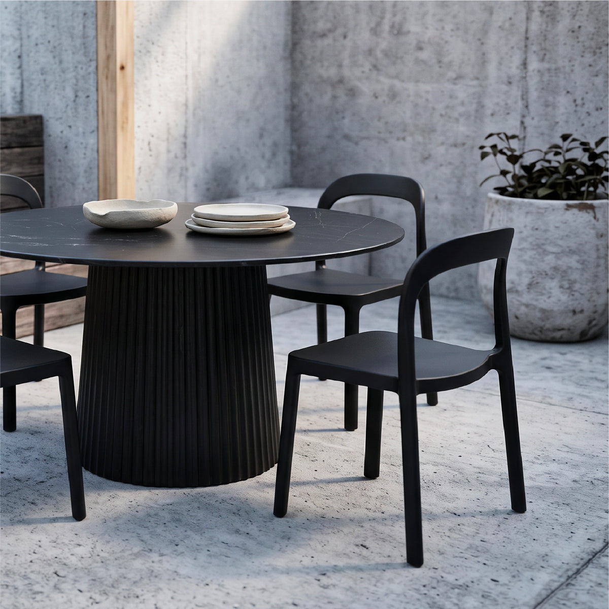 Silla Comedor Terraza Lina Negra