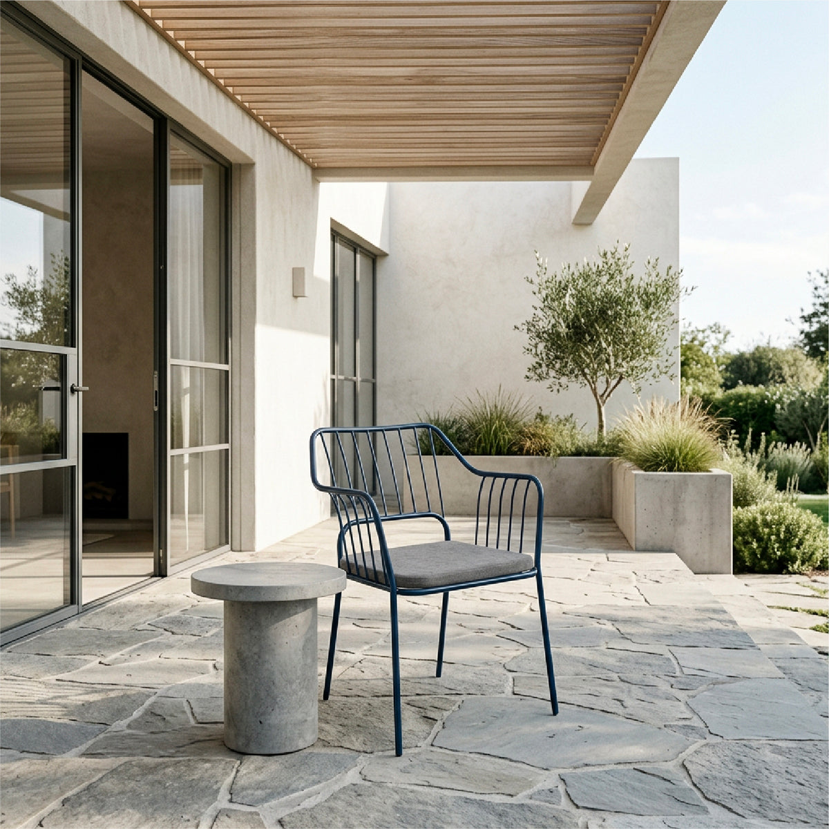 Silla Comedor Terraza Bruma Gris Oscuro