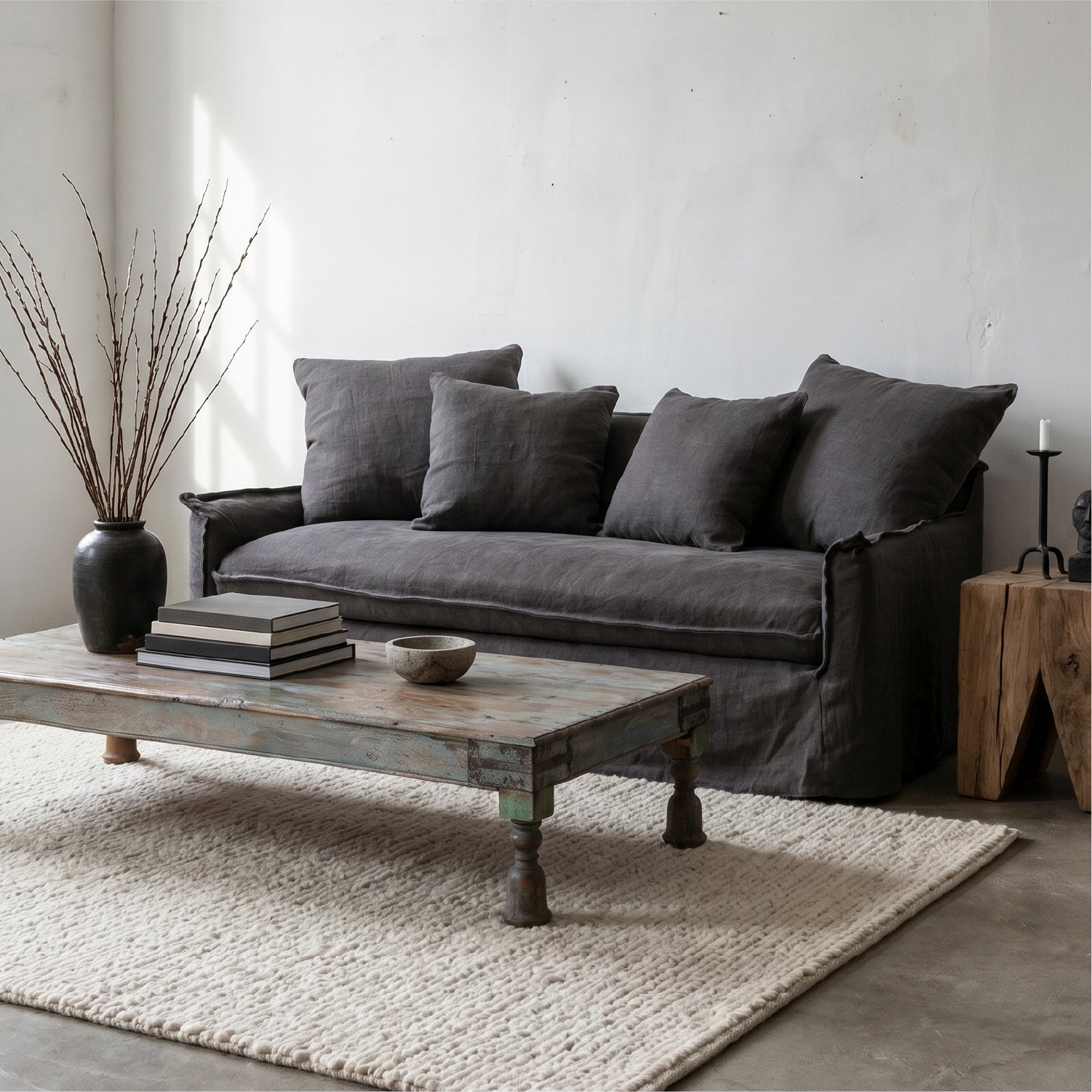 Sofa 2C Balum Acero