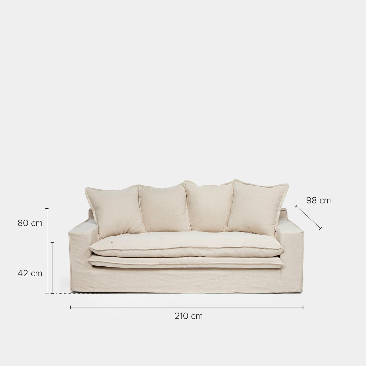 Sofa 2,5C Orson Crudo