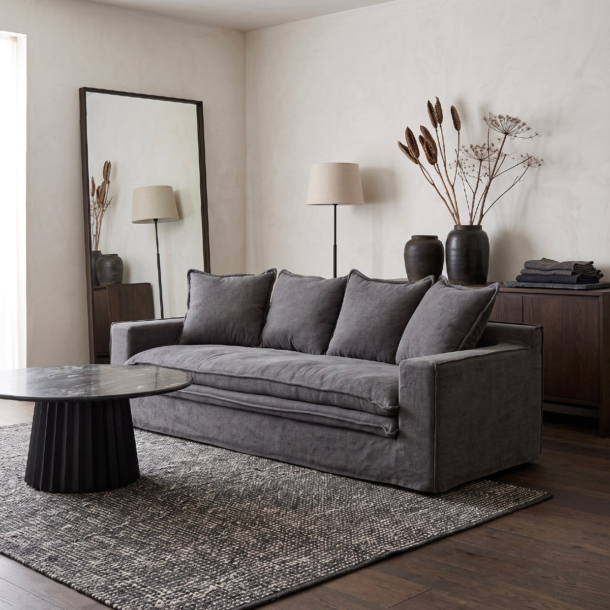 Sofa 2,5C Orson Acero
