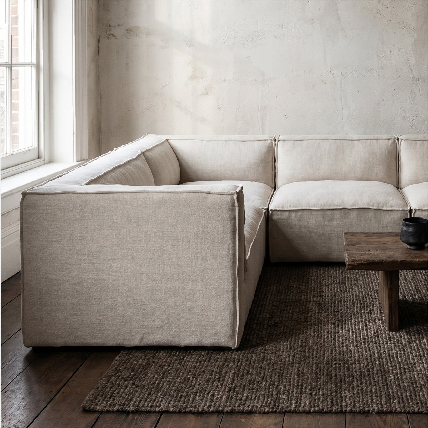 Sofa Seccional Cube One Arm Der. Crudo
