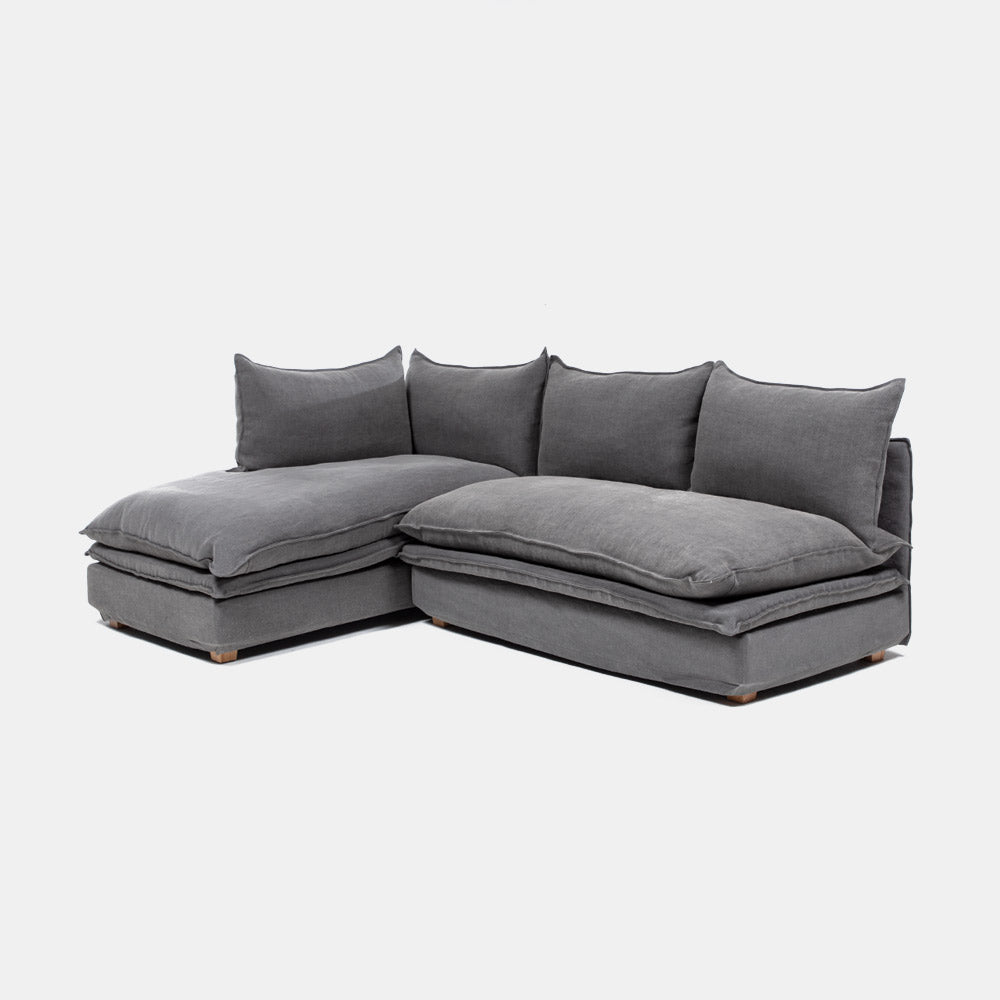 Sofa Seccional Radley M Der. Acero