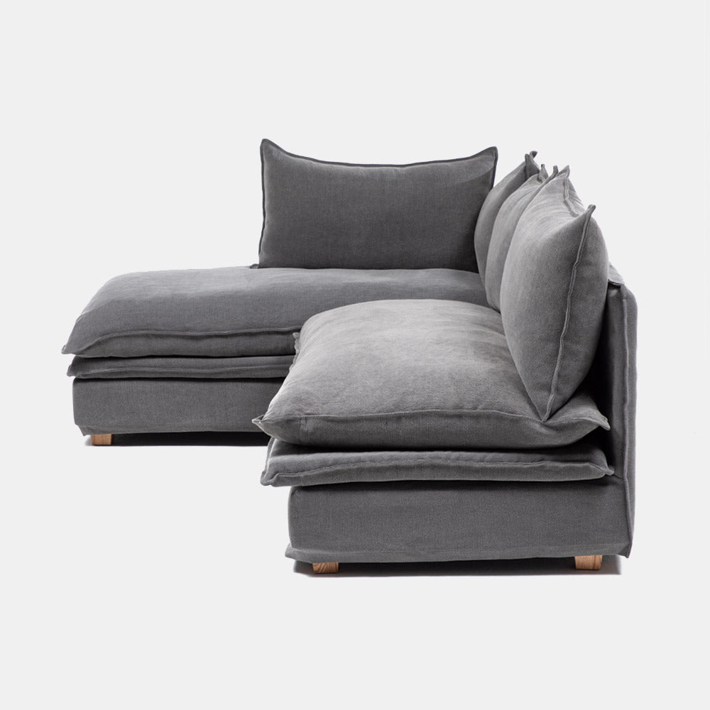 Sofa Seccional Radley M Der. Acero