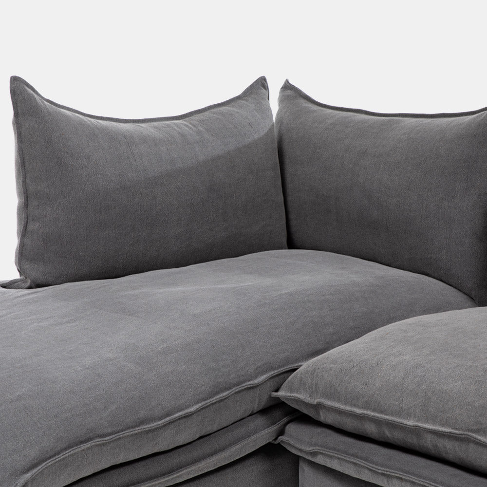 Sofa Seccional Radley M Der. Acero