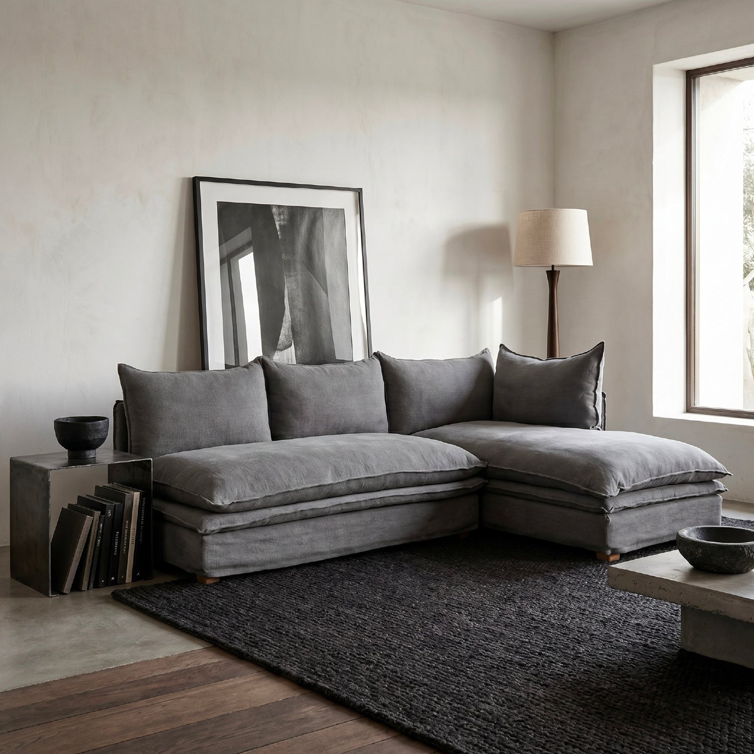 Sofa Seccional Radley M Izq Acero