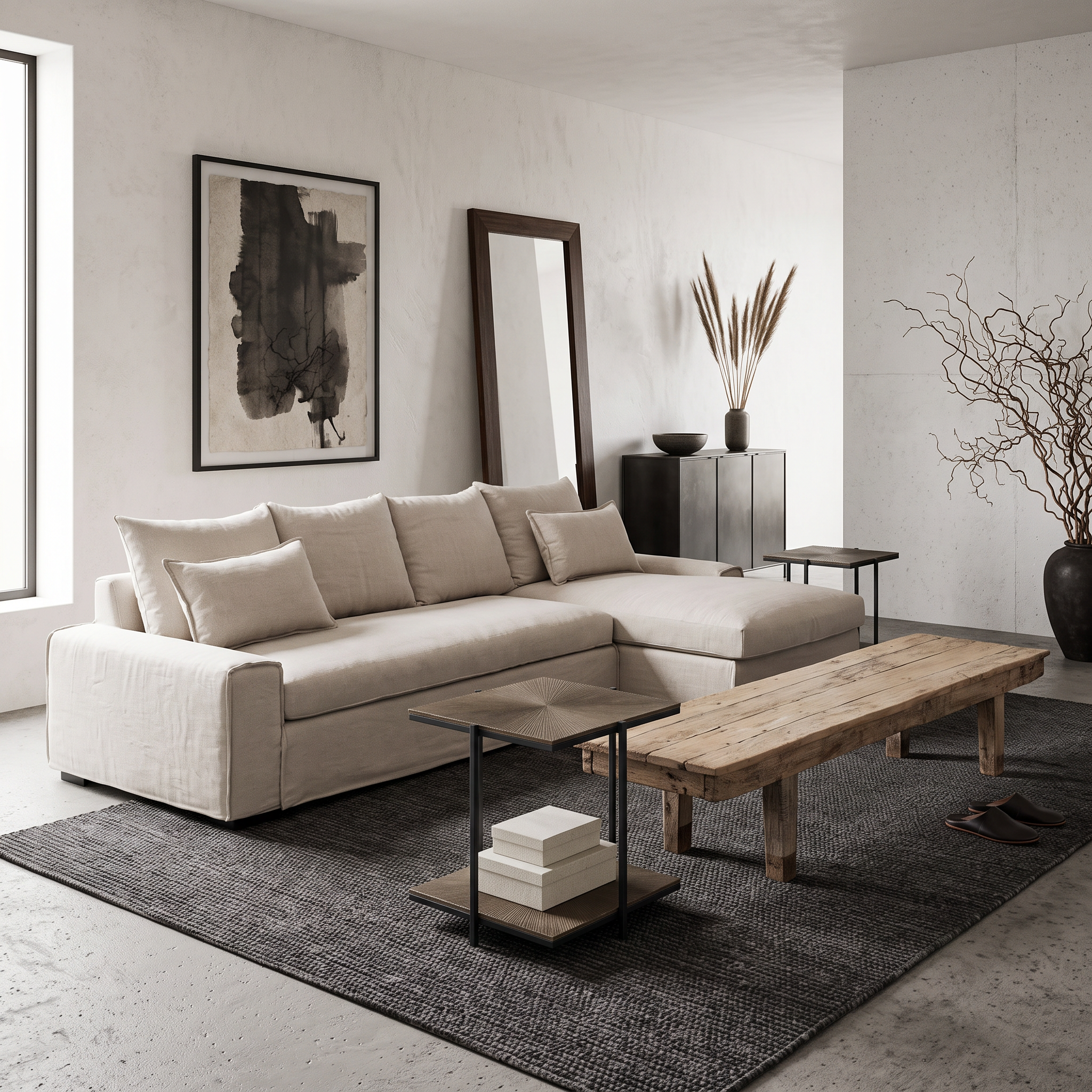 Sofa Seccional Elba 2 Der Beige