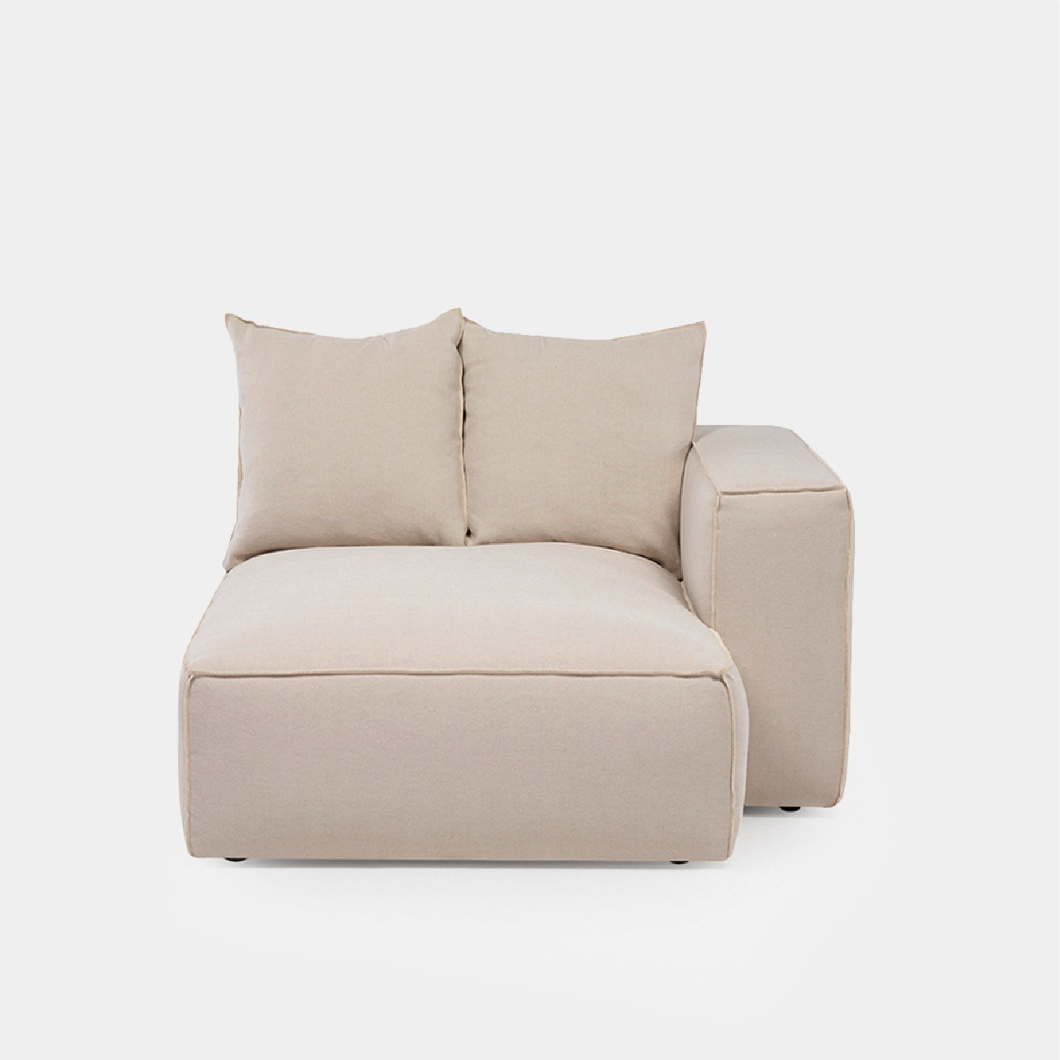 Sofa Seccional Miles Chaise Der Beige