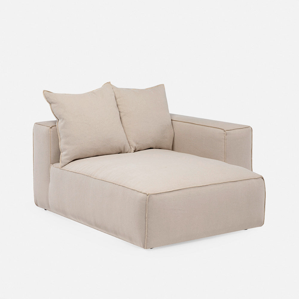 Sofa Seccional Miles Chaise Der Beige