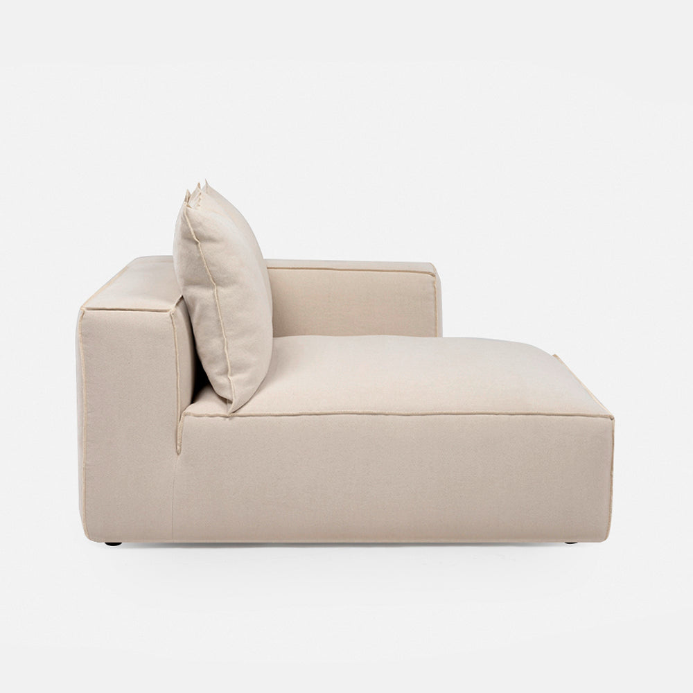 Sofa Seccional Miles Chaise Der Beige
