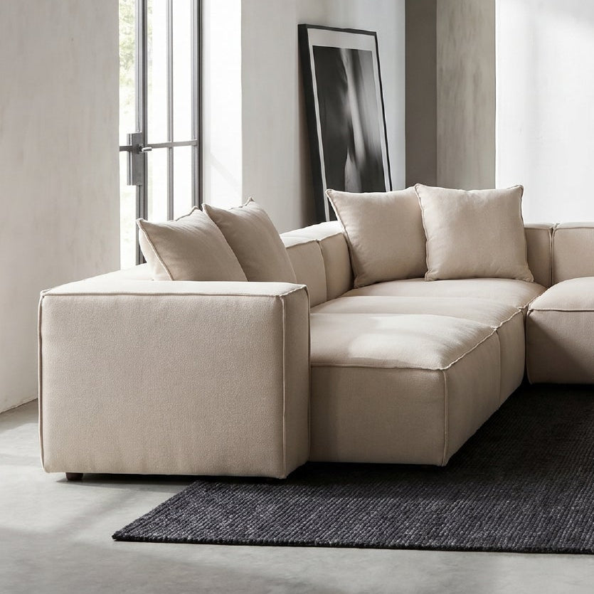 Sofa Seccional Miles Chaise Izq Beige