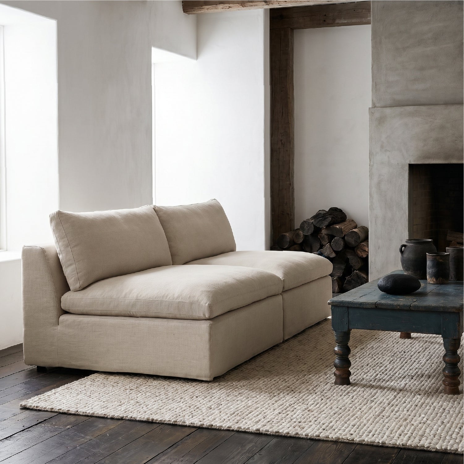 Sofa Seccional Fitz2 Armless Beige