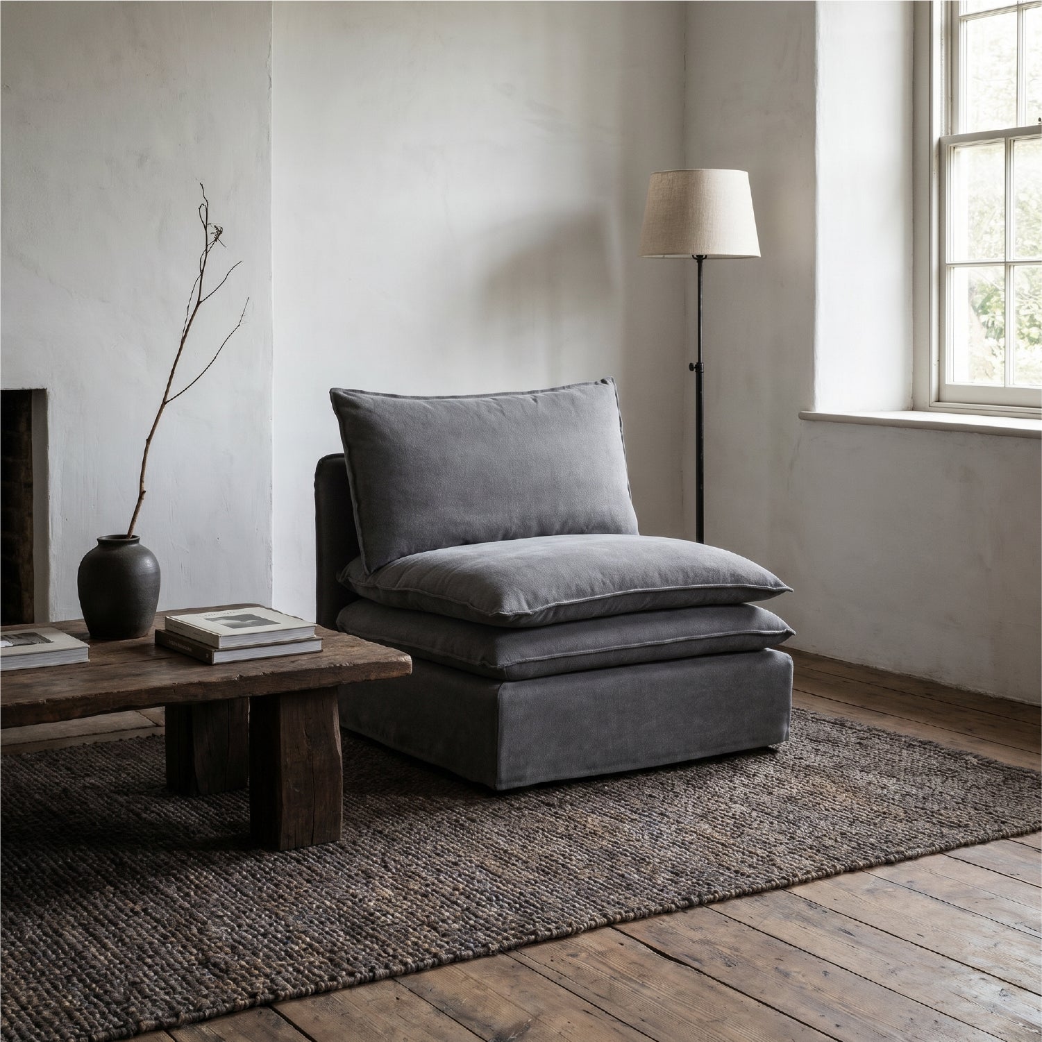 Sillon Armless Calvin Gris