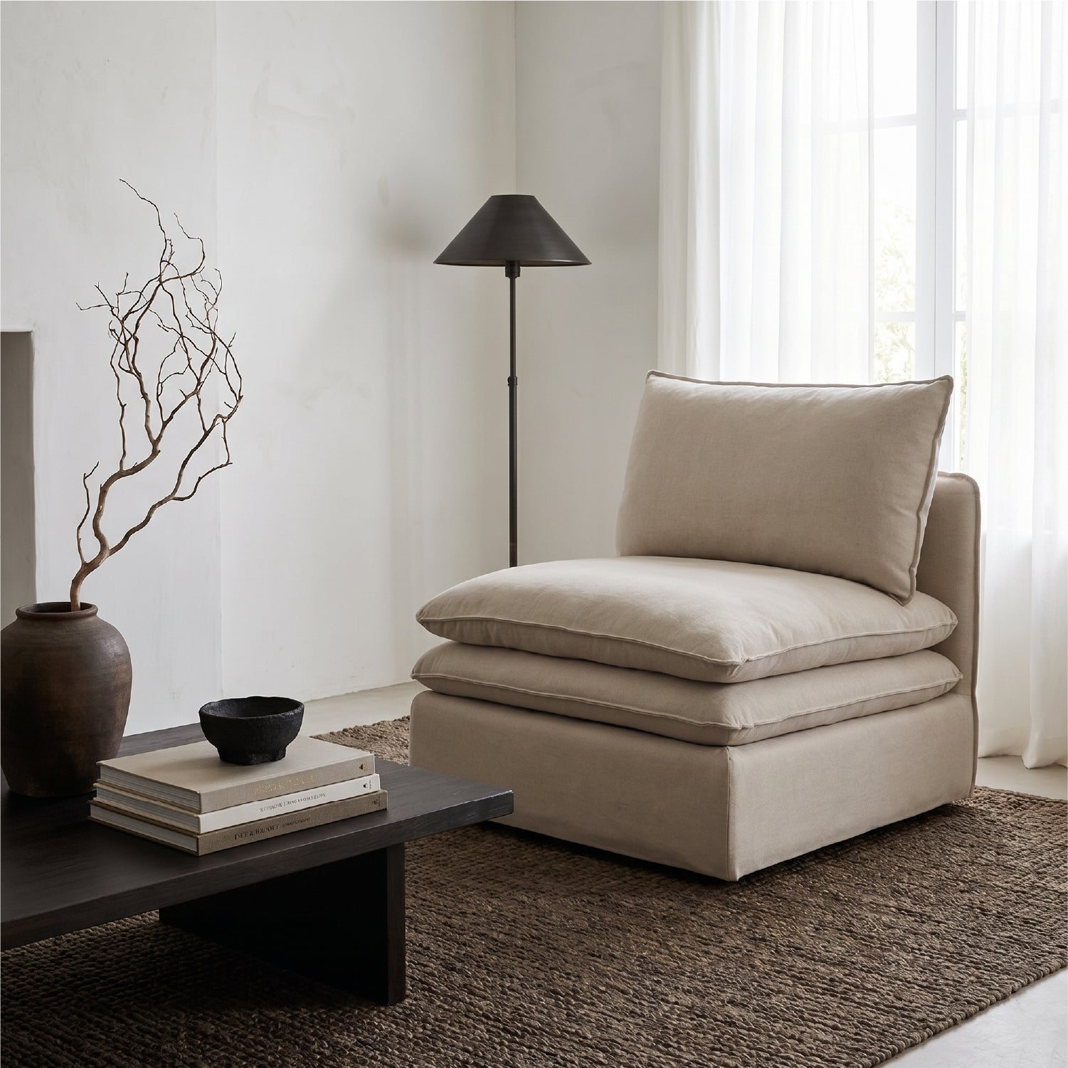 Sillon Armless Calvin Beige