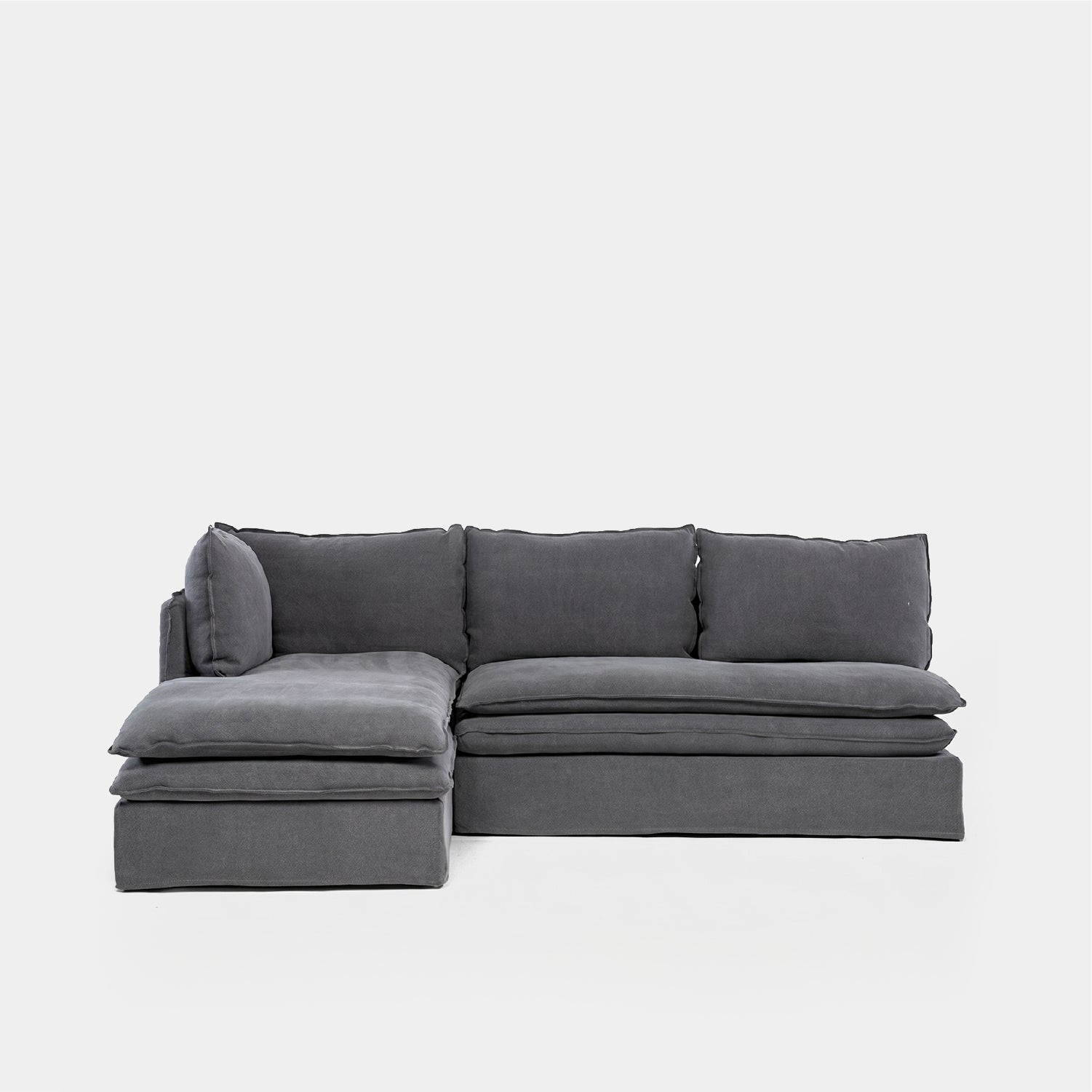 Sofa Seccional Calvin M Der Gris