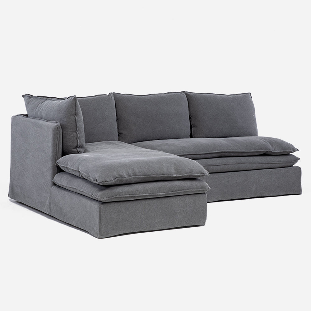 Sofa Seccional Calvin M Der Gris