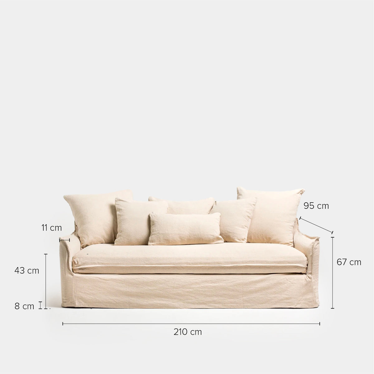 Sofa 3C Balum Crudo