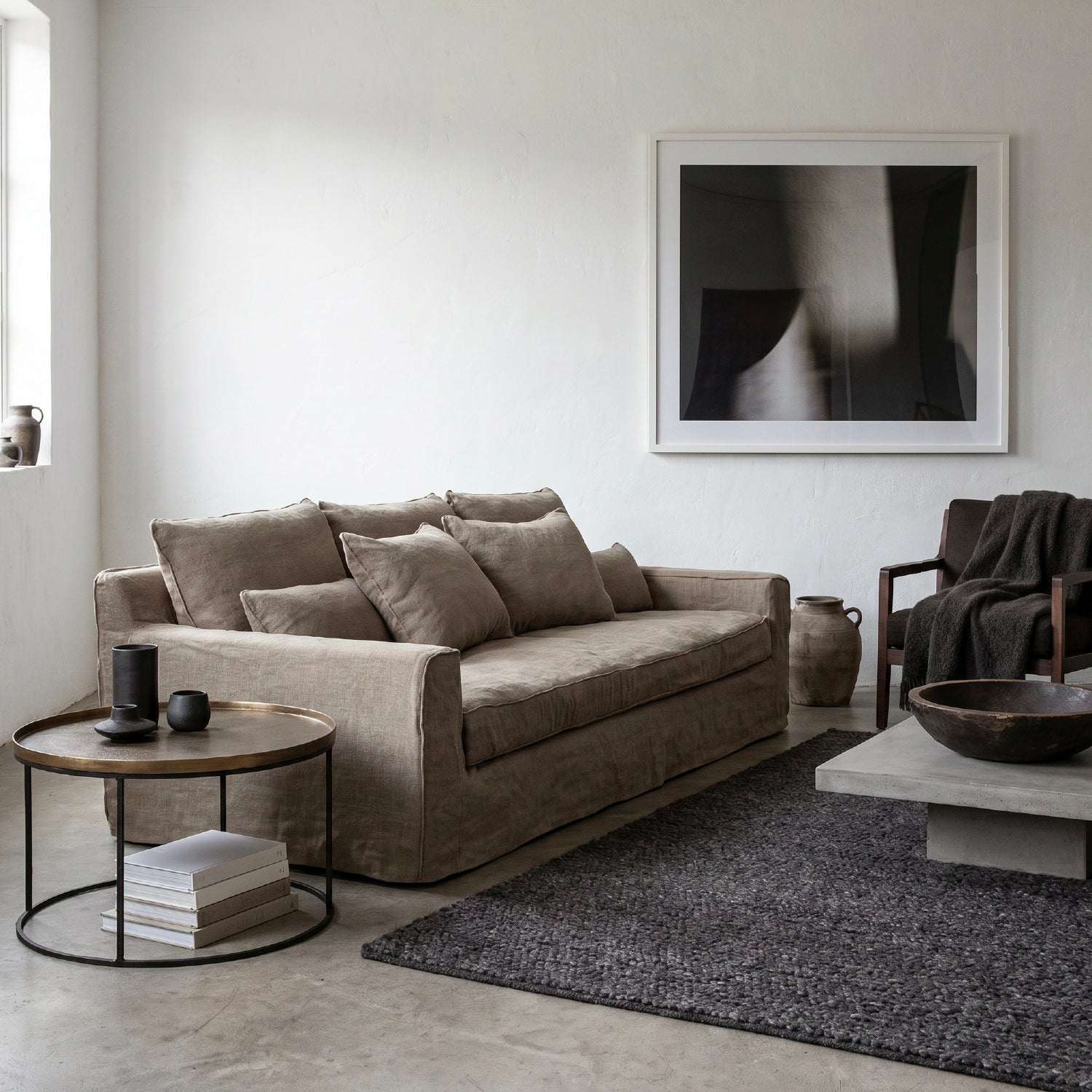 Sofa 3C Gray2 Tostado