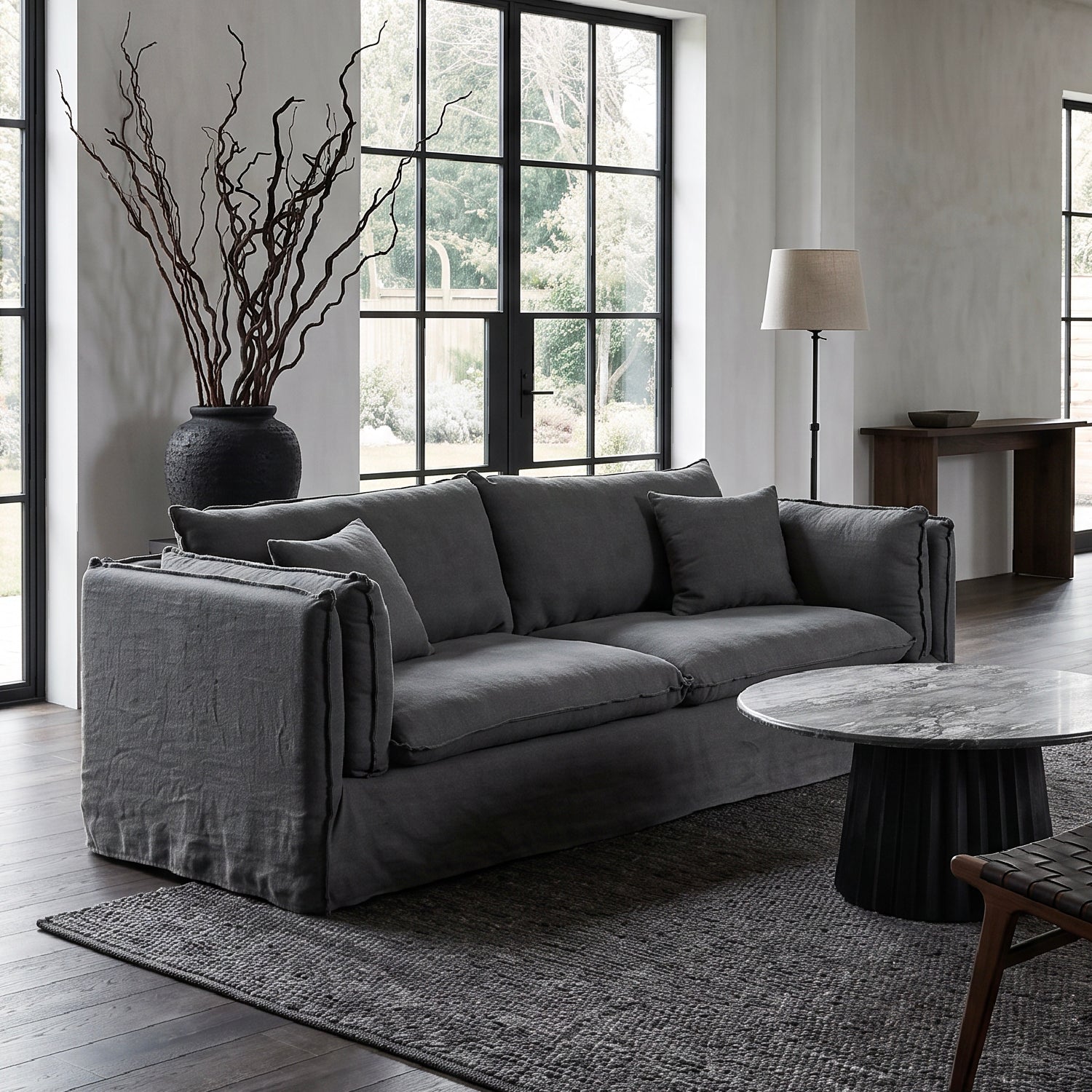 Sofa 3C Elliot Gris Oscuro